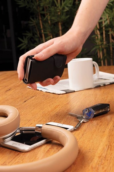 Obrázky: Hliníkové RFID puzdro na karty s peňaženkou,čierna, Obrázok 8