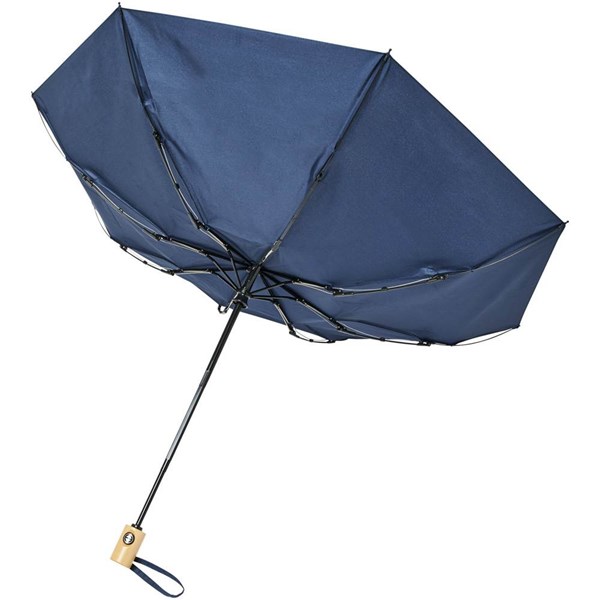 Obrázky: Recyklovaný skladací dáždnik automatický modrý, Obrázok 4