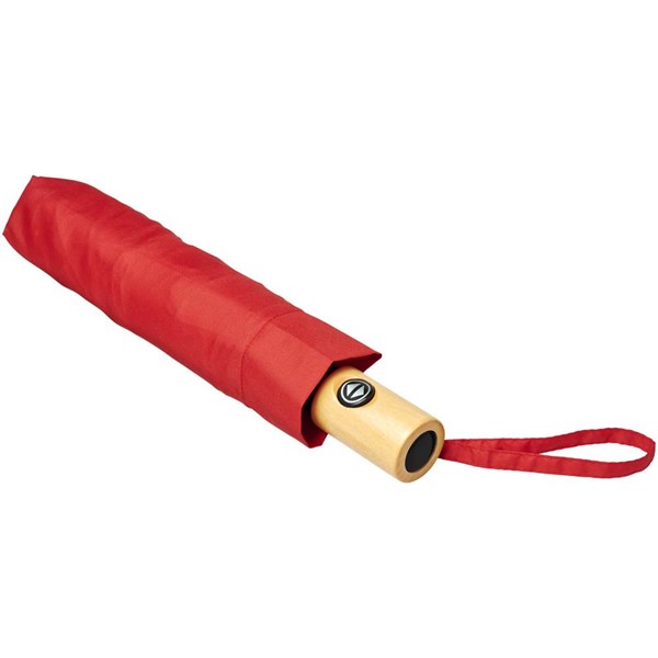 Obrázky: Recyklovaný skladací dáždnik automatický červený, Obrázok 2