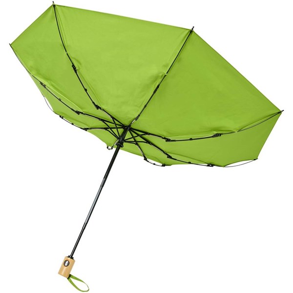 Obrázky: Recyklovaný skladací dáždnik automatický zelený, Obrázok 4