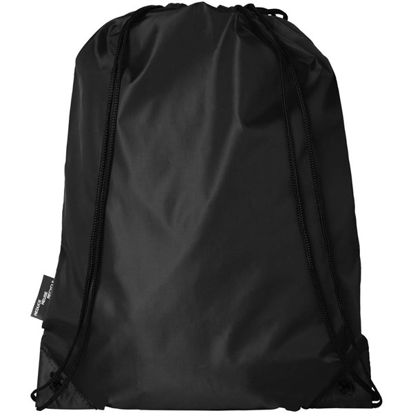 Obrázky: Sťahovací ruksak z recyklovaných PET čierna, Obrázok 2