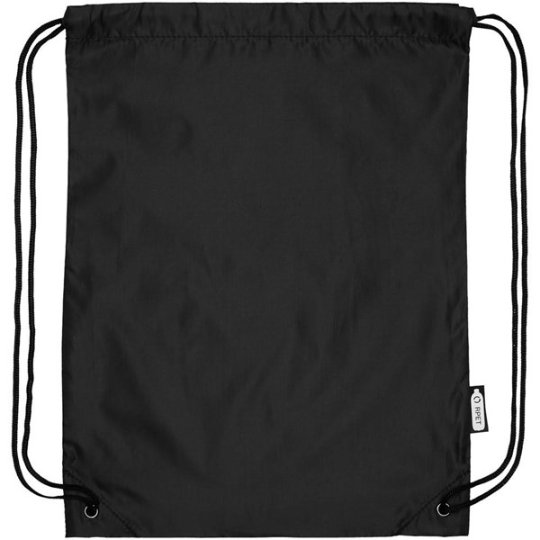 Obrázky: Sťahovací ruksak z recyklovaných PET čierna, Obrázok 3