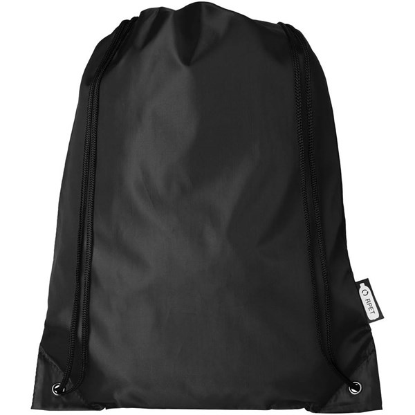Obrázky: Sťahovací ruksak z recyklovaných PET čierna, Obrázok 4