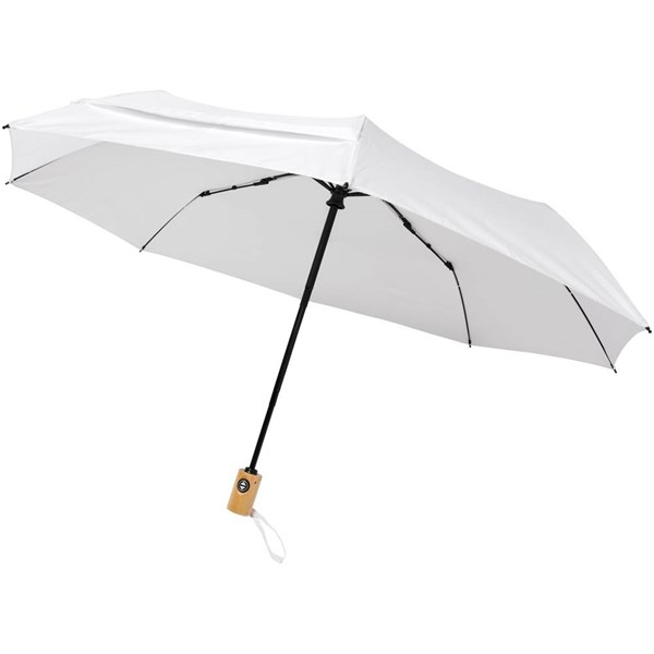 Obrázky: Recyklovaný skladací dáždnik automatický biely, Obrázok 6