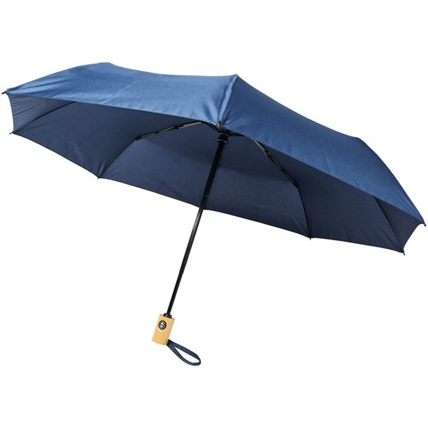 Obrázky: Recyklovaný skladací dáždnik automatický modrý, Obrázok 6