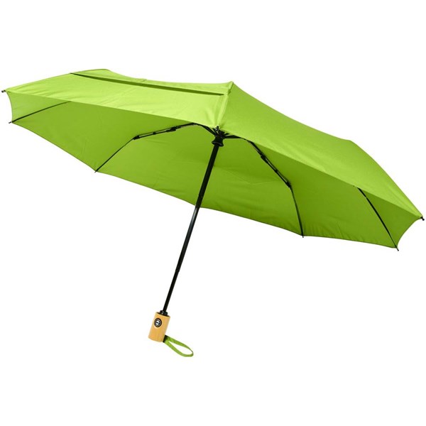 Obrázky: Recyklovaný skladací dáždnik automatický zelený, Obrázok 6