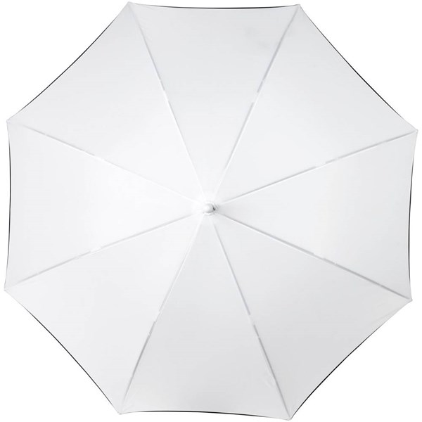 Obrázky: Pevný biely dáždnik s čiernym lemom, Obrázok 7