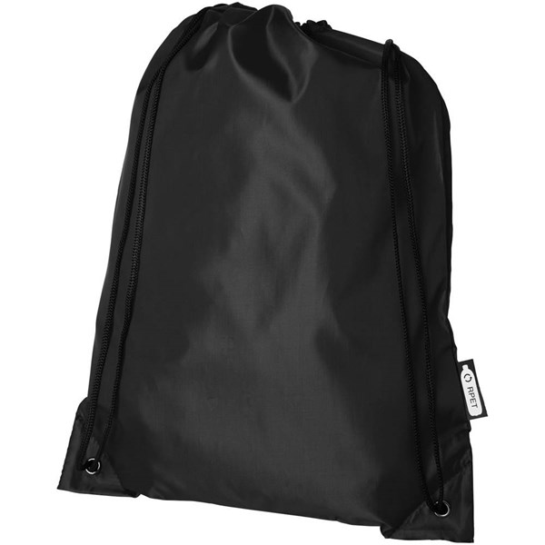 Obrázky: Sťahovací ruksak z recyklovaných PET čierna, Obrázok 5