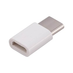 Obrázky: Biely adaptér Micro-USB/USB-C