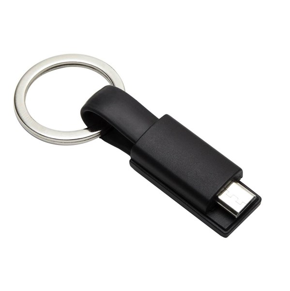Obrázky: Čierny prívesok s USB/micro USB prenos dát
