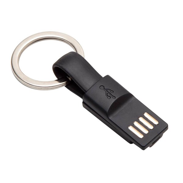 Obrázky: Čierny prívesok s USB/micro USB prenos dát, Obrázok 2