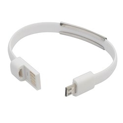 Obrázky: Náramkový kábel s USB biely