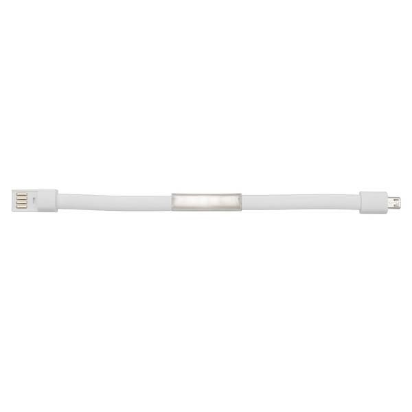 Obrázky: Náramkový kábel s USB biely, Obrázok 3