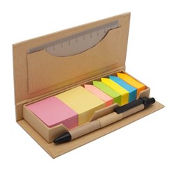 Obrázky: Krabička lepiacich lístkov s perom a pravítkom