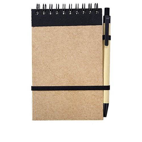 Obrázky: Čierny krúžkový zápisník s perom, čisté strany, Obrázok 2