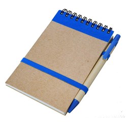 Obrázky: Modrý krúžkový zápisník s perom, čisté strany