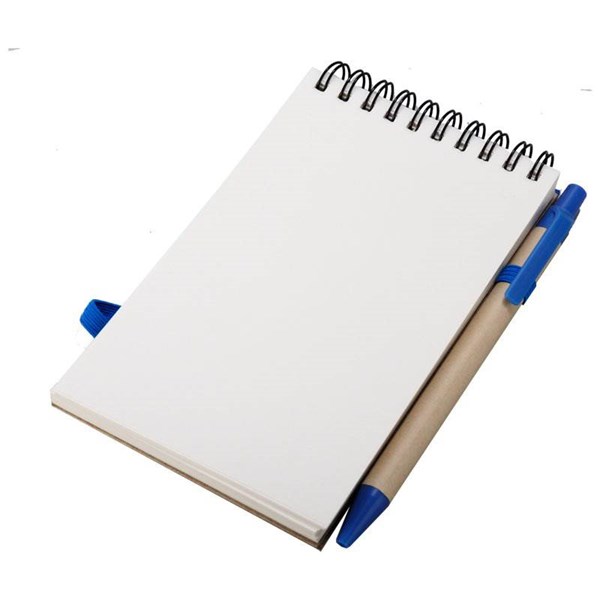 Obrázky: Modrý krúžkový zápisník s perom, čisté strany, Obrázok 2