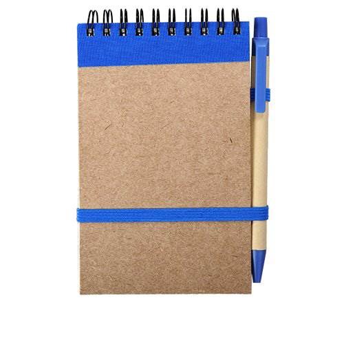Obrázky: Modrý krúžkový zápisník s perom, čisté strany, Obrázok 3