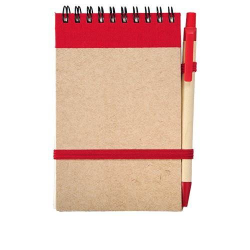 Obrázky: Červený krúžkový zápisník s perom, čisté strany, Obrázok 2