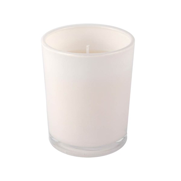 Obrázky: Biela neparfumovaná sviečka v skle