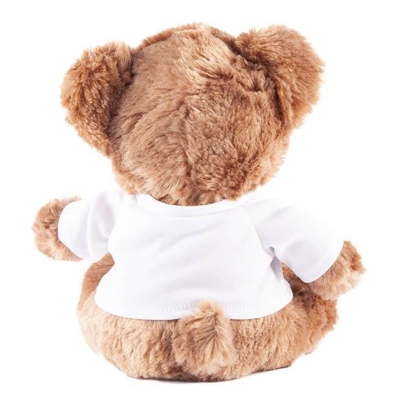 Obrázky: Plyšový hnedý medvedík s bielym tričkom, Obrázok 2