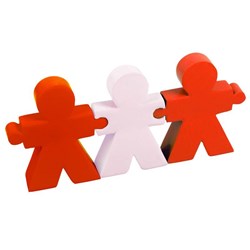 Obrázky: Antistresová hračka -tri postavy (2xčervená,biela)