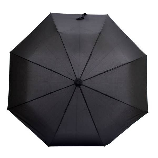 Obrázky: Čierny skladací dáždnik odolný voči vetru, Obrázok 2