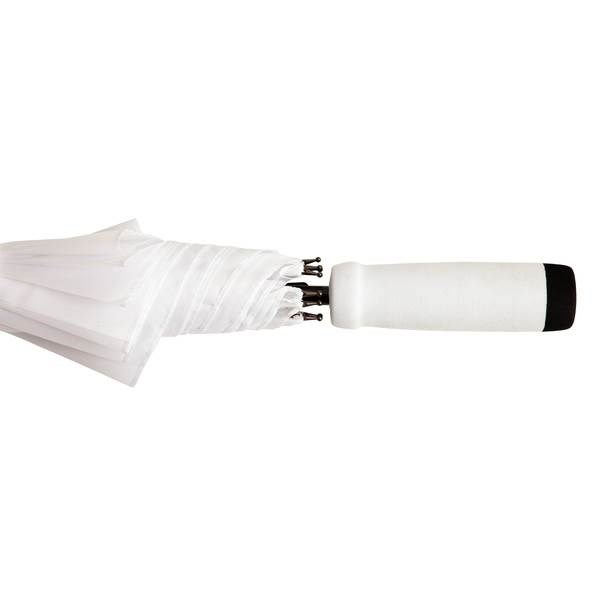 Obrázky: Biely automat. dáždnik s EVA rúčkou vo farbe, Obrázok 3