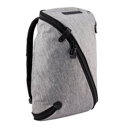 Obrázky: Šedý ruksak do mesta s diagonálnym zipsom,17 L