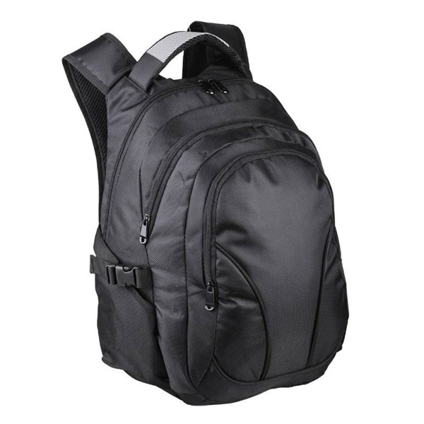 Obrázky: Čierny polyesterový ruksak na laptop 30 L