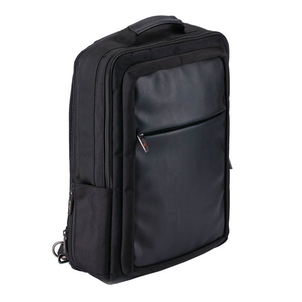 Obrázky: Čierny multifunkčný ruksak/aktovka na laptop, 17 L