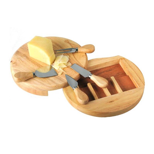 Obrázky: Drevená sada nožov a vidličky na syr