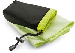 Obrázky: Športový uterák v nylónovom vrecku, zelená