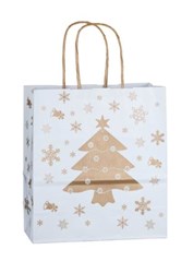 Obrázky: Vianočná pap.taška 18x8x20 cm, krútená rukoväť