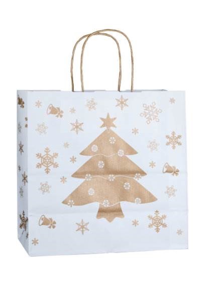 Obrázky: Vianočná pap.taška 25x11x24 cm, krútená rukoväť