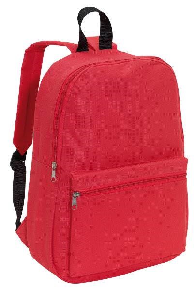 Obrázky: Jednoduchý rekl. ruksak s predným vreckom, červený