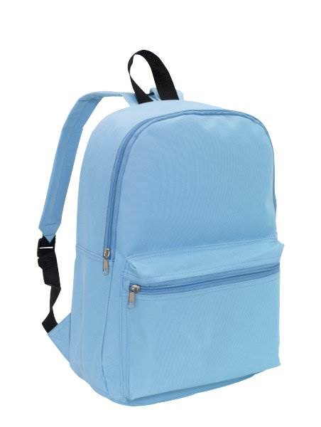 Obrázky: Jednoduchý rekl.ruksak s predným vreckom, sv.modrý