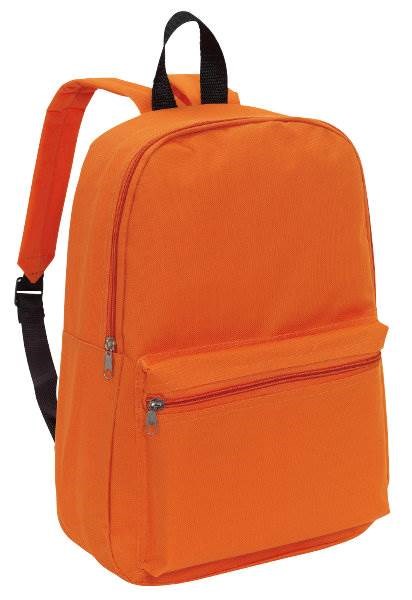 Obrázky: Jednoduchý rekl.ruksak s predným vreckom, oranžový