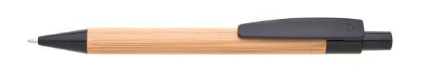 Obrázky: Bambusové guličkové pero, čierne plast. doplnky