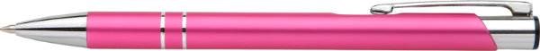 Obrázky: Matné hliníkové guličkové pero LARA, ružové