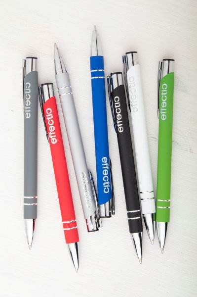 Obrázky: Hliníkové pogumované pero modré - vhodné na laser, Obrázok 5