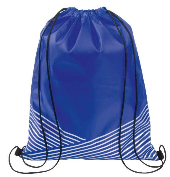 Obrázky: Polyesterový ruksak s reflex. pásmi, modrý, Obrázok 2