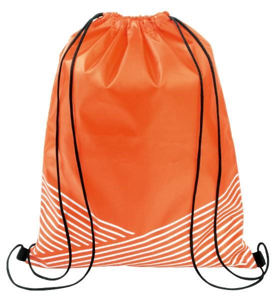 Obrázky: Polyesterový ruksak s reflex. pásmi, oranžový, Obrázok 2