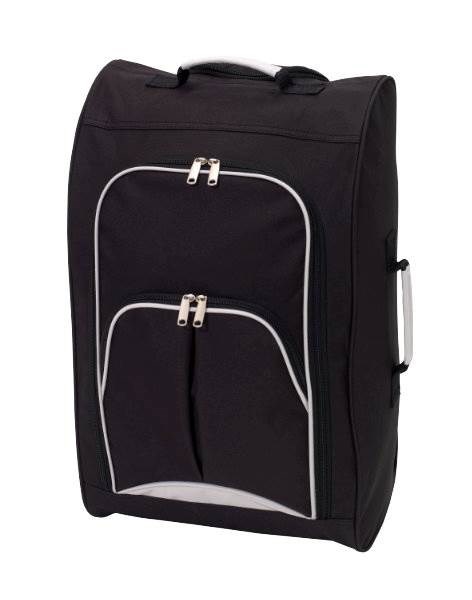 Obrázky: Palubný kufor na kolieskach,výsuvná rukoväť,čierny, Obrázok 2