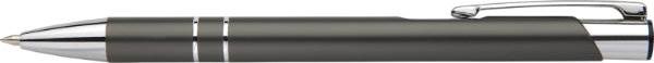 Obrázky: Matné hliníkové guličkové pero LARA, šedé, Obrázok 2