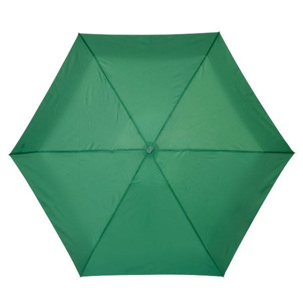 Obrázky: Hliníkový skladací mini dáždnik s puzdrom, zelený, Obrázok 2