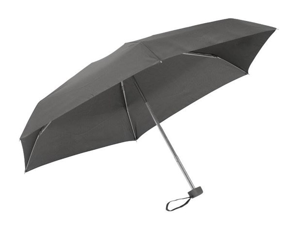 Obrázky: Hliníkový skladací mini dáždnik s puzdrom, šedý