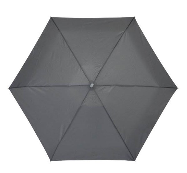 Obrázky: Hliníkový skladací mini dáždnik s puzdrom, šedý, Obrázok 2