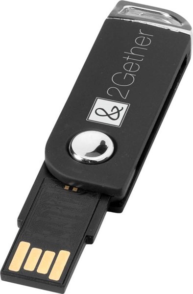 Obrázky: Čierny otočný USB flash disk, úchyt na kľúče, 1GB, Obrázok 6