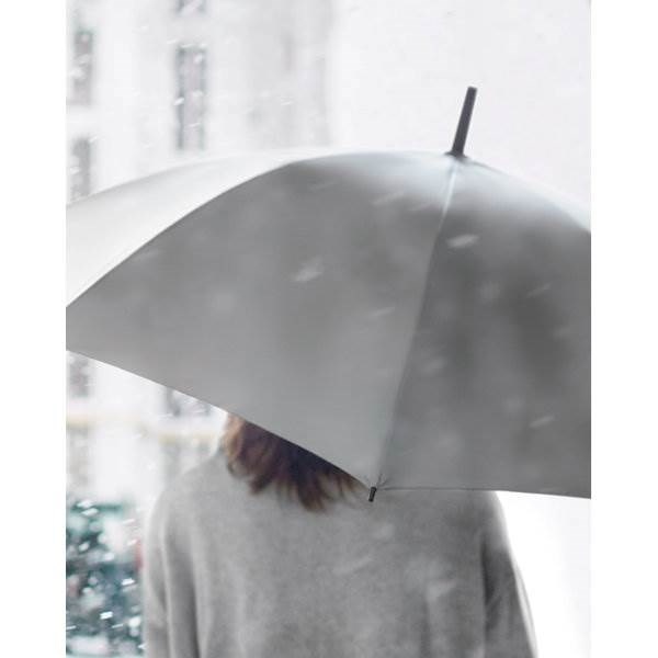 Obrázky: Klasický strieborný reflexný dáždnik,vetruodolný, Obrázok 3